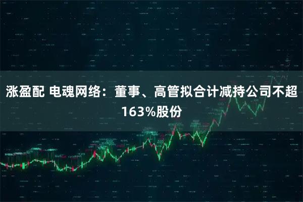 涨盈配 电魂网络：董事、高管拟合计减持公司不超163%股份