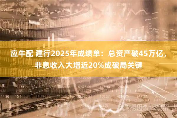 应牛配 建行2025年成绩单：总资产破45万亿，非息收入大增近20%成破局关键