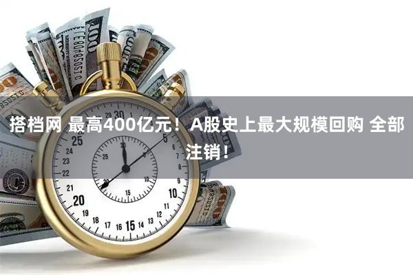 搭档网 最高400亿元！A股史上最大规模回购 全部注销！